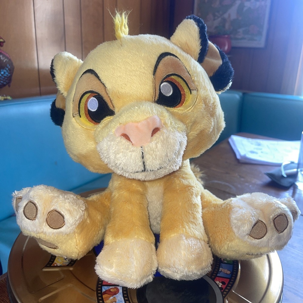 Young Simba Plush Toy Stuffed Animal CLEAN Disney Licensed RARE
